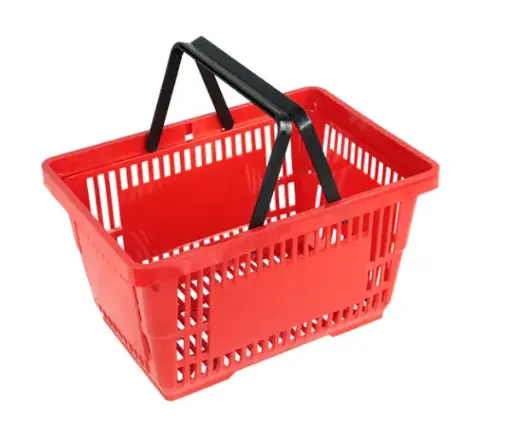 [RED-BSK-WTH-WHL1] Red basket without wheels