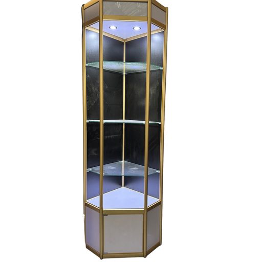 [SWCD] Slat Wall Corner Display (8ft) Gold